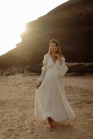 The Boho Shed Eloise Dress: Maternity Dress Hire - Boho Baby Shower Dress