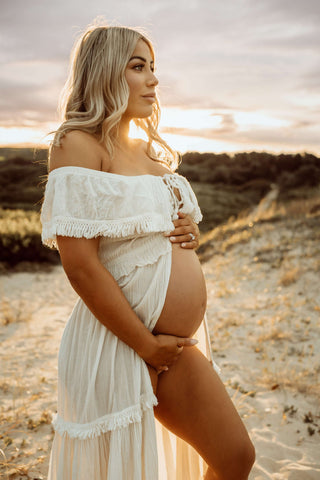The Boho Shed Wanderlust Kimono: Maternity Dress Hire - Maternity Kimono for Photoshoot