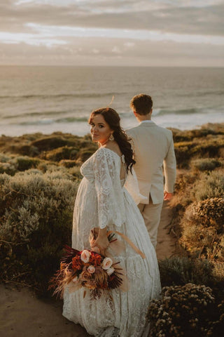 Family Photoshoot-Ready Gown: We Are Reclamation Be Love Gown - Maternity Wedding Dress Hire