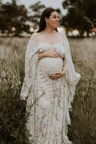 Magical Ivory Lace Maternity Maternity Dress Hire - We Are Reclamation Magic Maker Gown - Ivory - Reclamation Gown Rental Australia