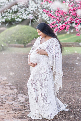 One Size Fits Most Maternity Dress Hire  for Photoshoots and Weddings - We Are Reclamation Magic Maker Gown - Ivory - Reclamation Gown Rental Australia