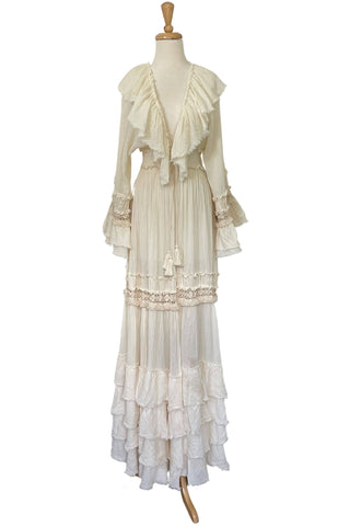 The Boho Shed Queen Kimono: Maternity Dress Hire - extra-long length Boho Maternity Photoshoot Kimono