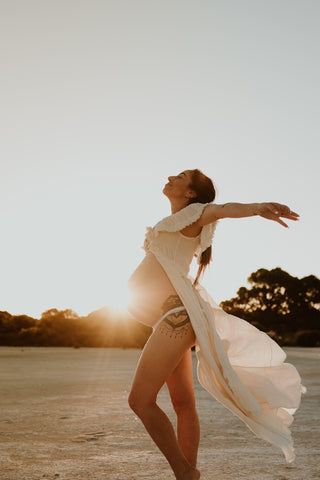 The Boho Shed Wanderlust Kimono: Maternity Dress Hire - Boho Baby shower Robe