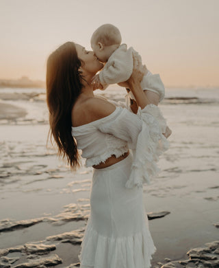 The Boho Shed Wild Heart Two Piece Dress: Flaunt your baby bump Maternity Dress Hire