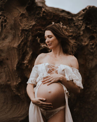 The Boho Shed Wanderlust Kimono: Maternity Dress Hire - Fringe Sleeves Bohemian Kimono