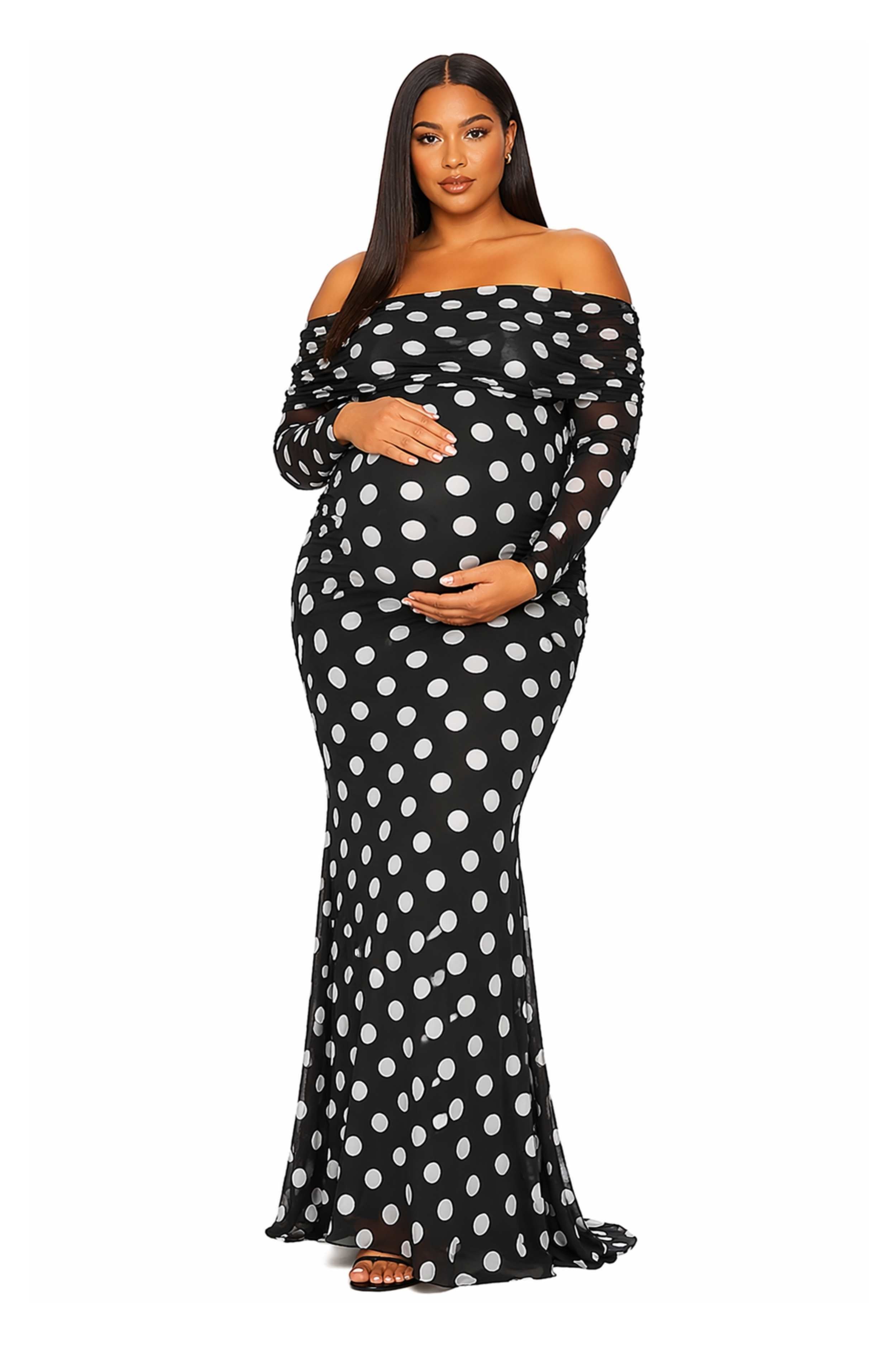 AFRM Thelma Off Shoulder Mesh Maxi Dress - Black AFRM Thelma Off Shoulder Mesh Maxi Dress - Black