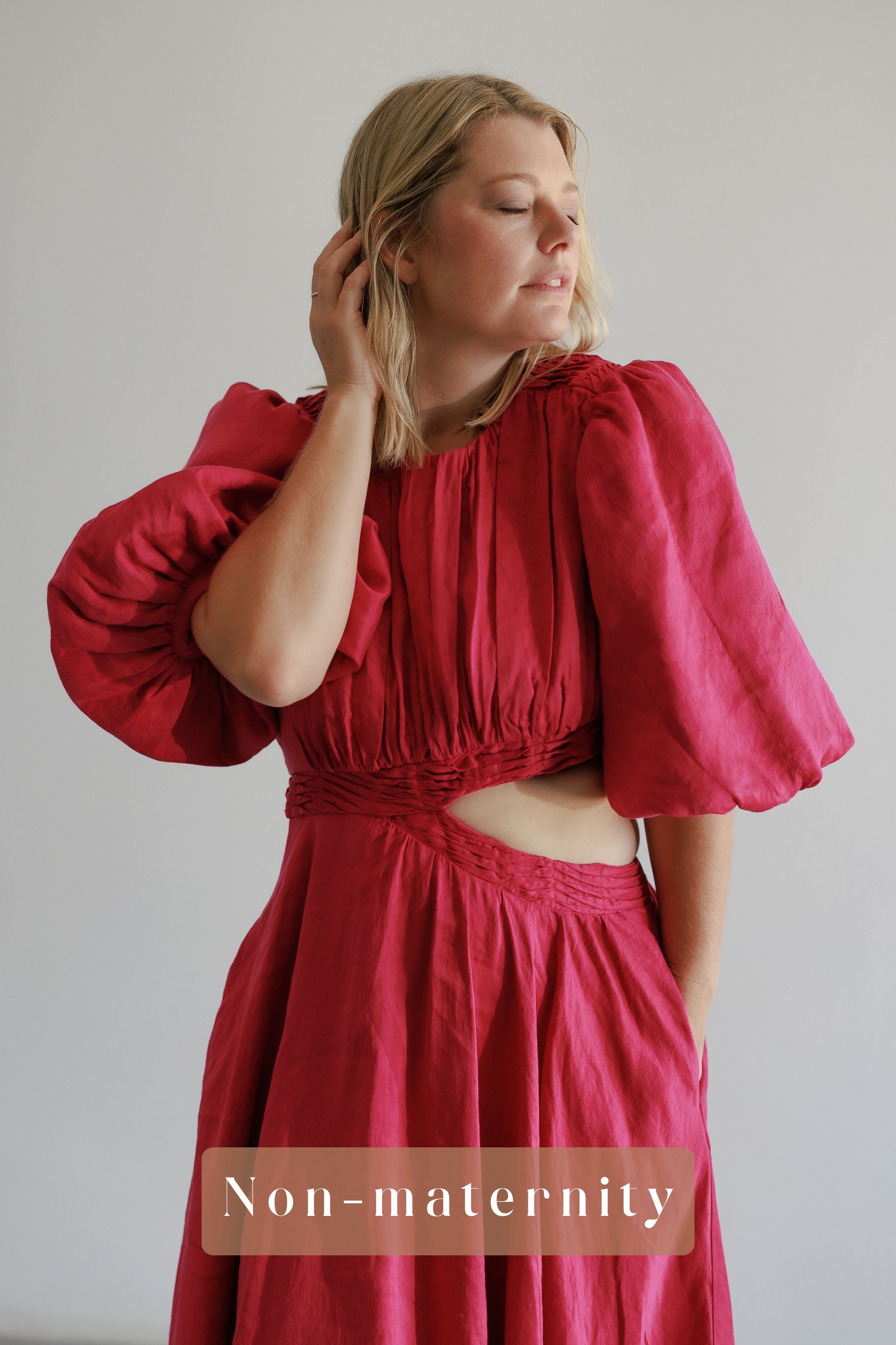 tidal tucked cut out midi dress Aje - Tidal Tucked Cut Out Midi Dress