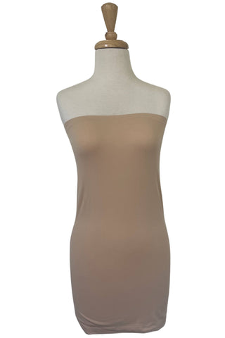 Maternity Dress Hire - BFree Maternity Strapless Mini Slip Dress - Nude Slip for Maternity and Beyond - Strapless Maternity Slip Australia - Slip for Off the SHoulder Sheer Dresses and gowns - Above the Knee Strapless Nude Slip