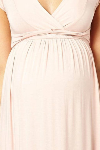 Chelsea Cotton Maternity Maxi Dress - Blush Pink: Silky and Breathable Maternity Dress Hire Australia - Maternity Photoshoot Dress Australia