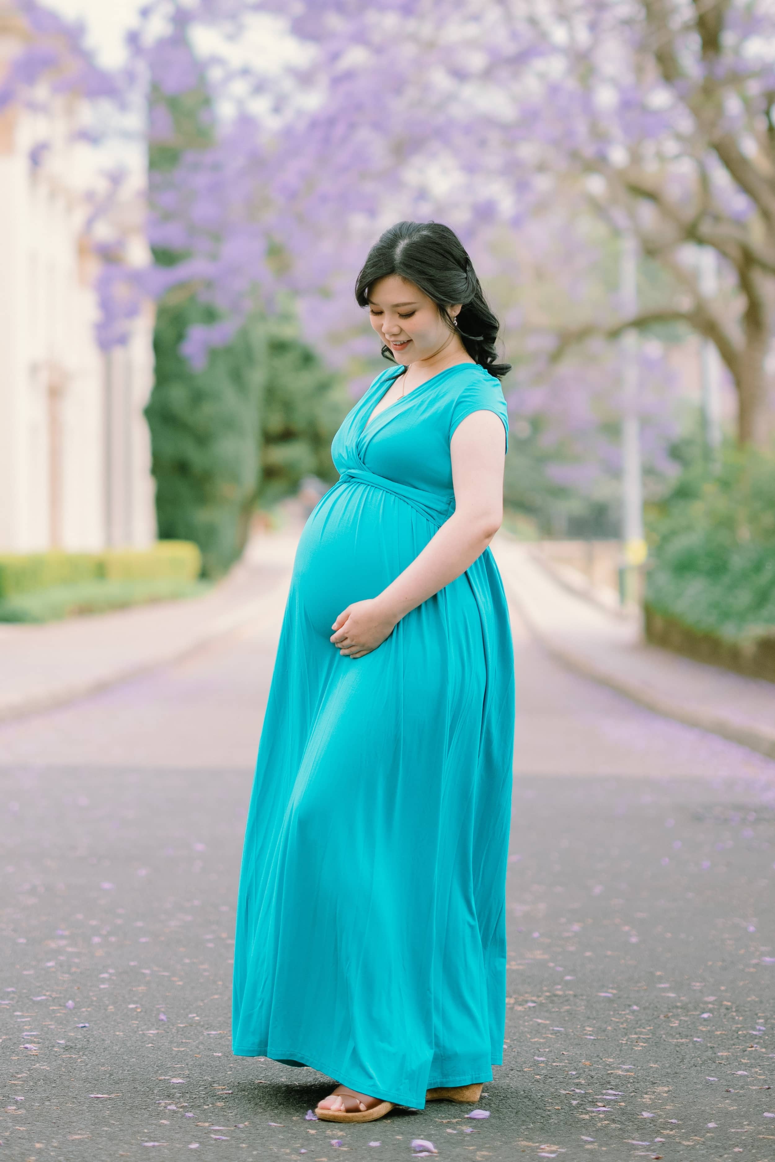 Wrap Maternity Maxi Dress | Rosemary – Kindred Bravely