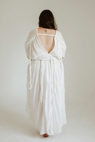 plus size open back dress hire