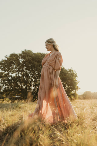 Sheer and Light Maternity Dress Hire for Photoshoots