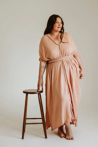 Pink photoshoot dress hire for plus size ladies