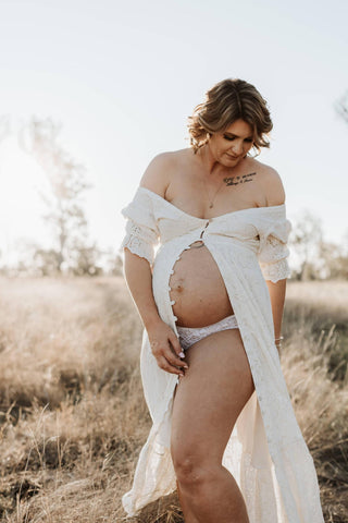 Maternity Dress Hire - Co & Ry Dawn Dress - Capture stunning photos in this romantic maxi dress. Hire now for maternity and beyond!
