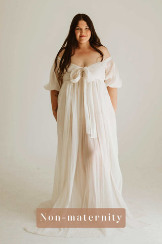 Sheer Plus size photoshot dress hire