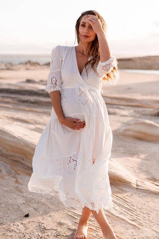 Elasticated Waist Maternity Dress - Co & Ry Marigold - 100% Cotton - Maternity Dress Hire Australia