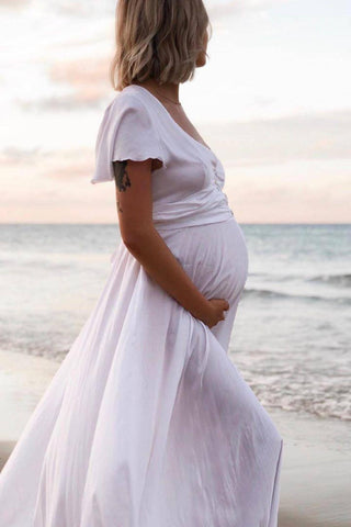 Maternity and Beyond Dress Hire Australia: Coven & Co Halo Gown - Bump Friendly Dress Australia