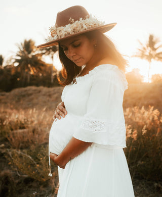 Coven & Co Juliet Maternity Dress Hire - Shell Embellishments - Feel Like a Tropical Goddess