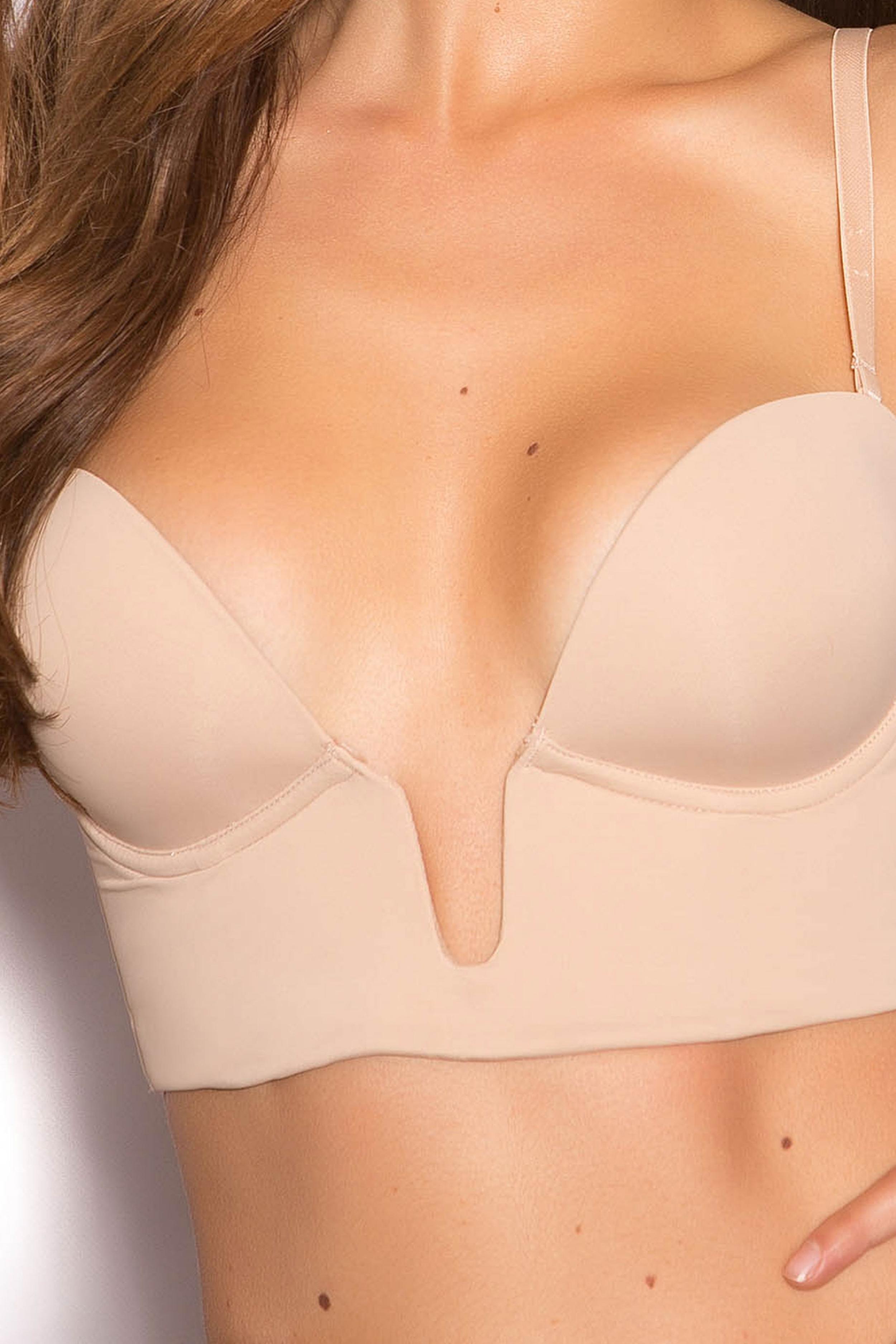 Luxury Stretch Tulle Push-Up Bra in Sand