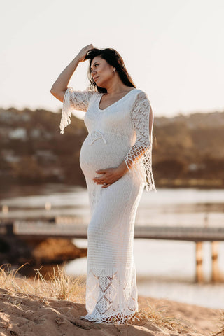 Lace White Long Maternity Dress Maternity Dress Hire Photoshoot Dresses White Lace Gown Luxe Bumps AU Lace White Long Maternity Dress Maternity Dress Hire Photoshoot Dresses White Lace Gown Luxe Bumps AU