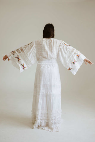 White Boho Wedding Dress Hire