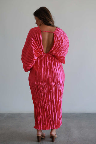 Open back dress hire for plus size ladies