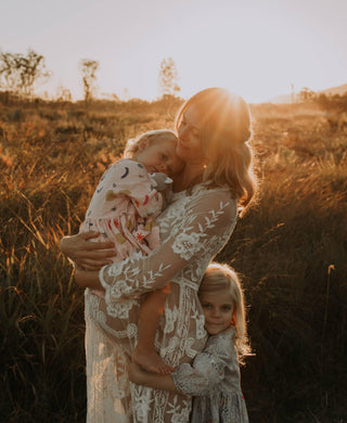 Timeless Maternity Fashion - Madeleine Ivory Lace Midi Dress - Maternity Dress Hire