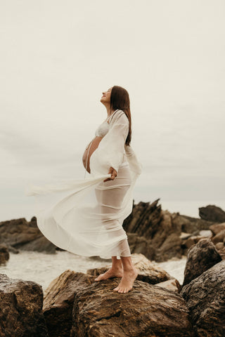 Maternity Dress Hire: Airy & Light Sheer Robe - Robed.Co Sheer Robe - Regular