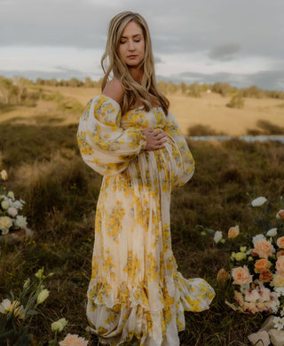 Ethical Maternity Dress Hire - Rooh Collective Poppy Maxi Dress