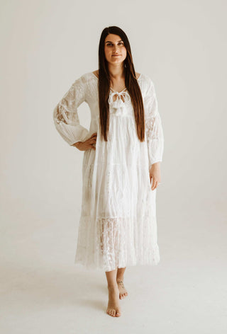 Boho lace dress hire