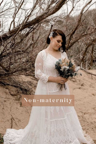 Wedding-Ready Maternity Dress Hire - Spell Canyon Moon Mesh Duster