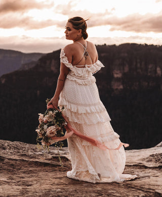 Romantic Goddess Vibes - Maternity Wedding Dress Hire Australia - Spell Chloe Gown