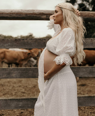 Chic Maternity Photoshoot Dress Hire - Spell Daisy Chain Two Piece Set