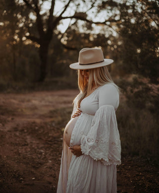 Flared Sleeves Dream Maternity Dress Hire Australia - Spell Imogen Gown