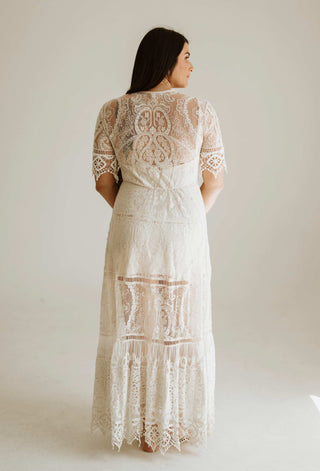 Vintage lace wedding dress hire Australia