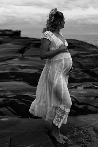 Ethereal Lace Back Maternity Dress Hire - Spell Wild Belle Gown