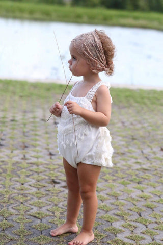 Tea Princess Anchor Boho Baby Romper: Size 000 Romper for Hire - Fits 0-3 Months - Girl Dresses For Hire