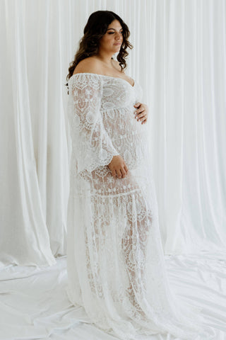 Gown for Newborn Photoshoots Australia: We Are Reclamation Be Love Gown - Maternity Dress Hire