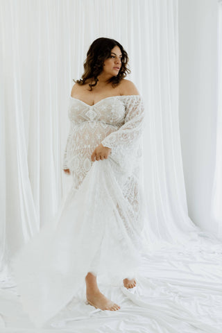 Versatile Maternity and Beyond Gown- One Size Fits Most Gown - We Are Reclamation Be Love Gown - Maternity Dress Hire