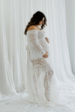 Elastic Waistline Maternity Gown: We Are Reclamation Be Love Gown - Maternity Dress Hire