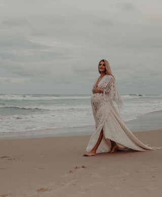 Tassel Sleeve Maternity Dress Hire: We Are Reclamation Bewitched By Boho Gown