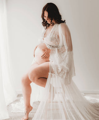 Show Off Your Pregnancy Curves Maternity Gown for Maternity Photshoot Session - We Are Reclamation Bloom Where You Are Gown - Maternity Dress Hire