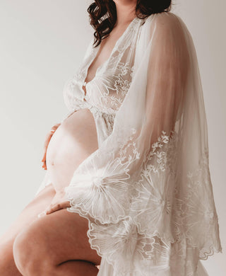 Boho Maternity Elegant Lace Gown - We Are Reclamation Bloom Where You Are Gown - Maternity Dress Hire