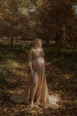 Breastfeeding-Friendly Photoshoot Gown Australia: Maternity Dress Hire - We Are Reclamation Dreams Like These Three Piece Gown