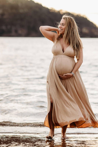 Maternity photoshoot Dress Australia: We Are Reclamation Everyday Is Joy Slip Dress - Maternity Dress Hire