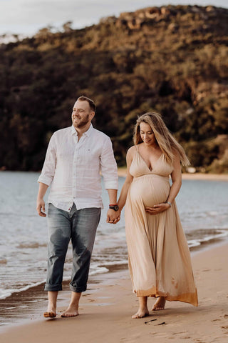 Family photoshoot dress hire Australia: We Are Reclamation Everyday Is Joy Slip Dress - Maternity Dress Hire