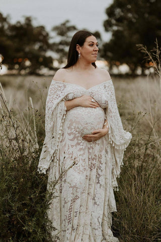 Magical Ivory Lace Maternity Maternity Dress Hire - We Are Reclamation Magic Maker Gown - Ivory - Reclamation Gown Rental Australia