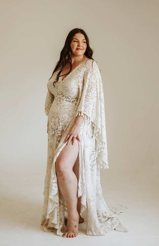 Plus size boho dress hire