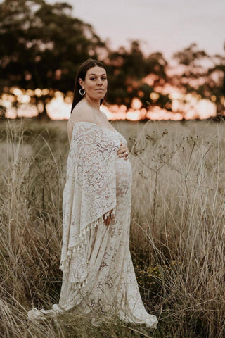 Perfect for Weddings - Ivory Lace Maternity Dress Hire - We Are Reclamation Magic Maker Gown - Ivory - Reclamation Gown Rental Australia