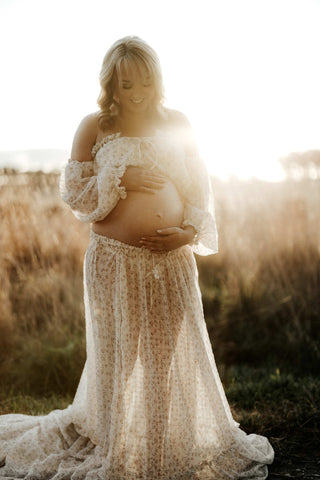 dramatic maternity photoshoot dress hire